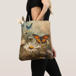 Daisy Dreams: Butterfly and Flower Texture bag