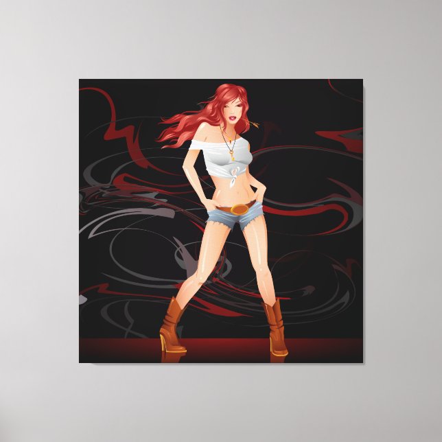 Daisy Dukes Model Wrapped Canvas (Front)