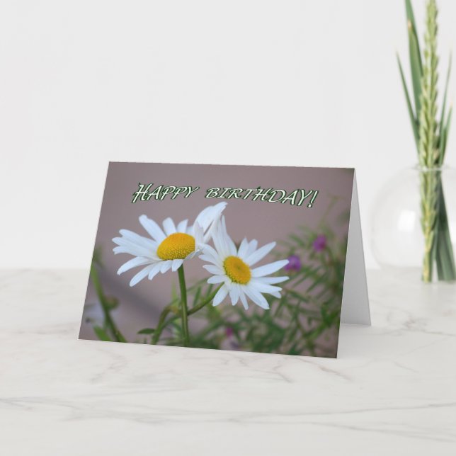 Daisy Duo Birthday Card - blank inside (Front)