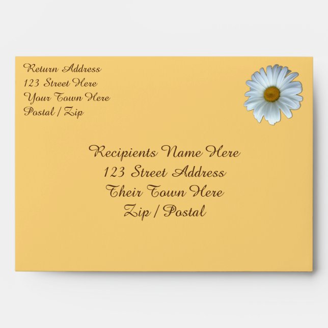 Daisy Envelopes Personalise Daisies Envelopes (Front)