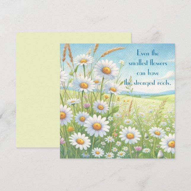 Daisy Field & Quote Card	 (Front/Back)