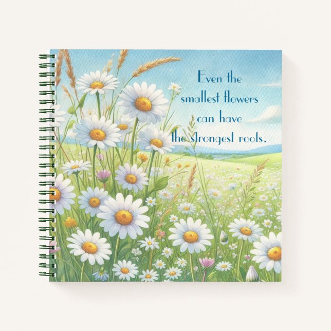 Daisy Field & Quote	 Notebook (Front)