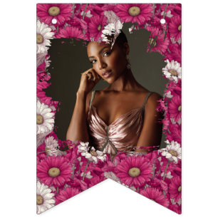 Daisy Floral 50Th Birthday Present For Women Bunting
