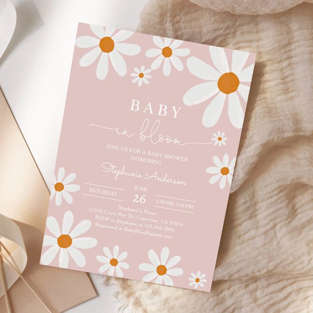 Daisy Floral Baby Shower Invitation (Creator Uploaded)