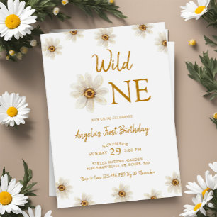 Daisy Floral Birthday Party Invitation