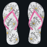 Daisy Floral Bride Jandals<br><div class="desc">Bride flip flops and casual footwear.</div>