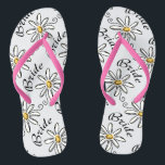 Daisy Floral Bride Jandals<br><div class="desc">Bride flip flops and casual footwear.</div>