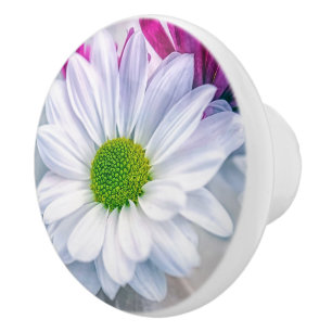 Daisy Floral Ceramic Knob