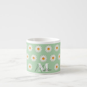 Daisy Floral Espresso Mug – Cute Mini Coffee Cup