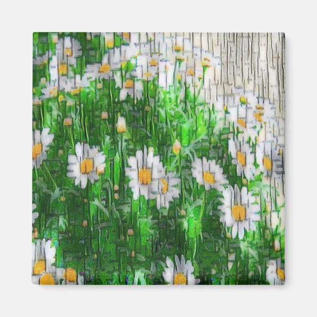 Daisy floral garden magnet (Front)