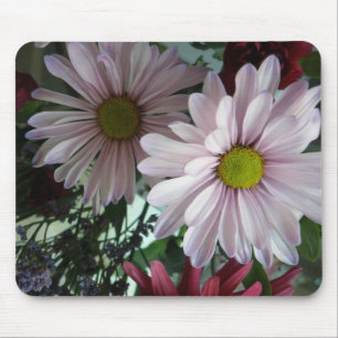 daisy floral mouse pad