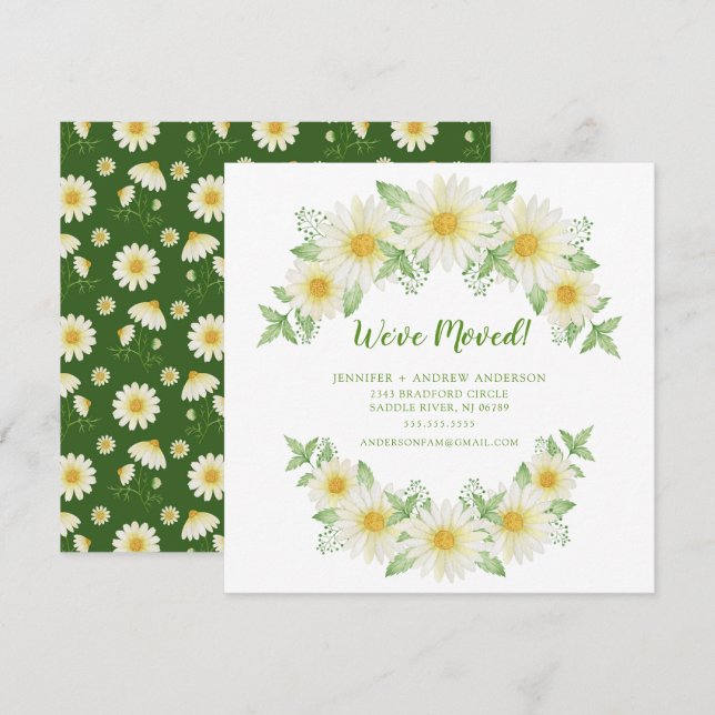 Daisy Floral Moving Announcement (Front/Back)