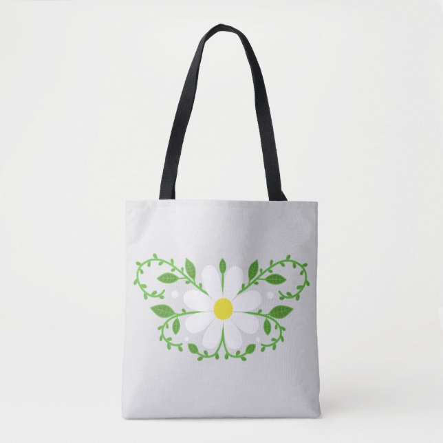 Daisy floral pattern  tote bag (Front)