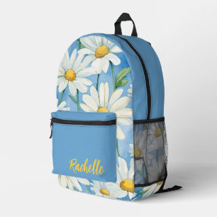 Daisy Floral Personalised Printed Backpack