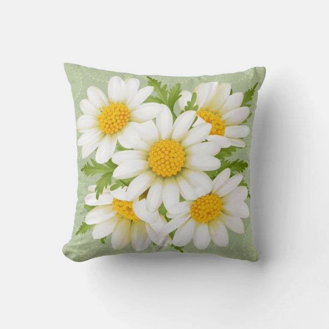 Daisy floral pillow (Front)