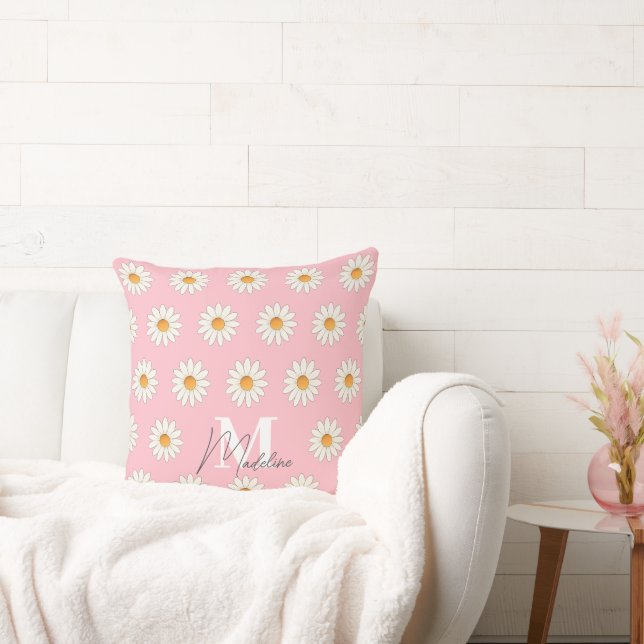 Daisy Floral Throw Pillow – Cosy Home Decor (Couch)