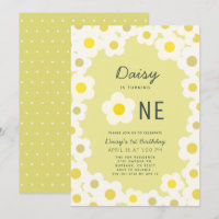 Daisy Floral Yellow 1st Birthday