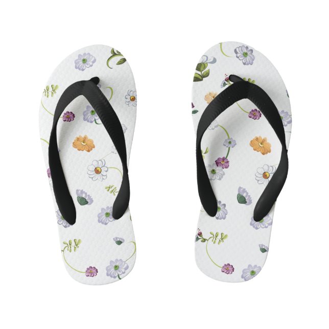 Daisy flower 2 kid's jandals (Footbed)