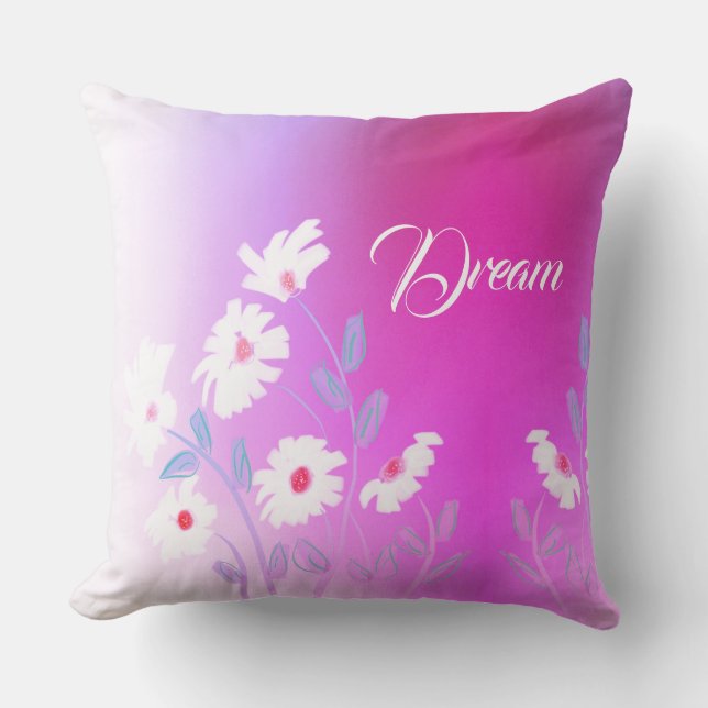 Daisy Flower Accented Cushion (Front)