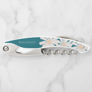 Daisy Flower add your name personalised Corkscrew