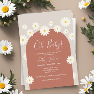 Daisy Flower Arch Baby Shower Invitation