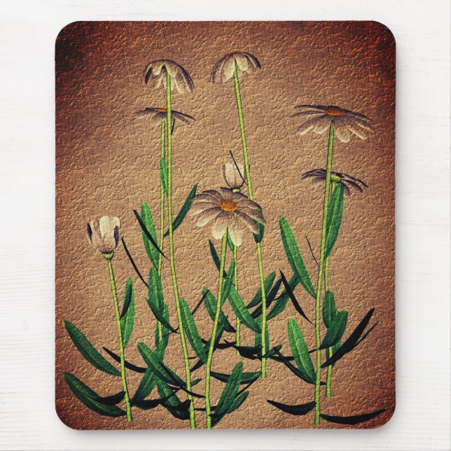 Daisy Flower Art Mouse Pad (Front)