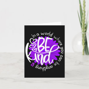 Daisy Flower Be Kind Purple Overdose Awareness Kin Card
