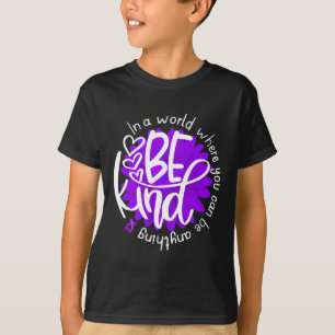 Daisy Flower Be Kind Purple Overdose Awareness Kin T-Shirt