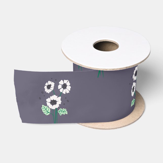 Daisy flower bouquet satin ribbon (Spool)