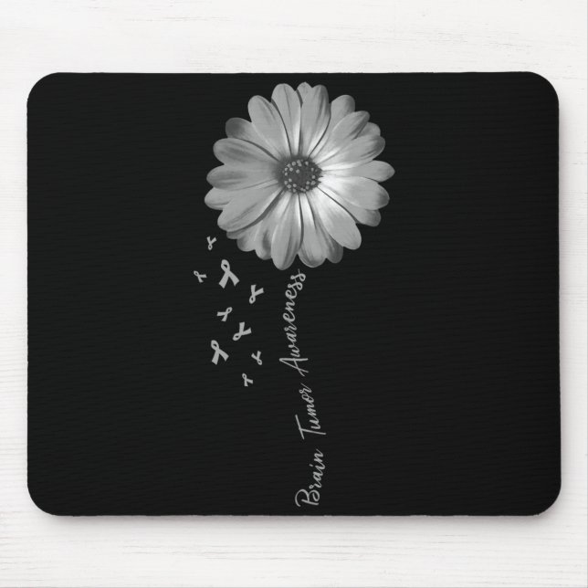 Daisy Flower Brain Tumour Awareness Mouse Pad (Front)
