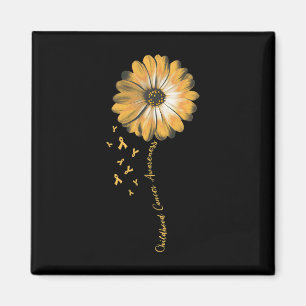 Daisy Flower Childhood Cancer Awareness Gifts Magnet