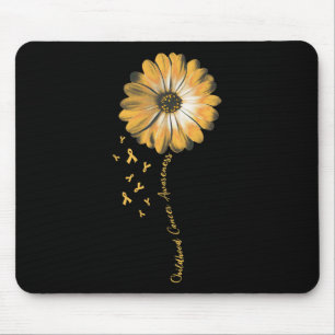 Daisy Flower Childhood Cancer Awareness Gifts  Mouse Pad