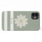 Daisy Flower Cream Stripes Sage Green Name