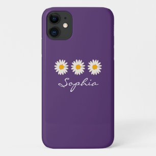 Daisy Flower custom name Case-Mate iPhone Case
