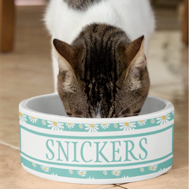 Daisy Flower Cute Personalised Name   Bowl (Creator Uploaded)