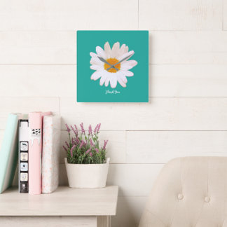 Daisy Flower Dream – Summer Botanical Thank You Square Wall Clock