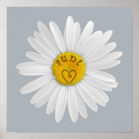 Daisy Flower For Aunt Art Customise Background