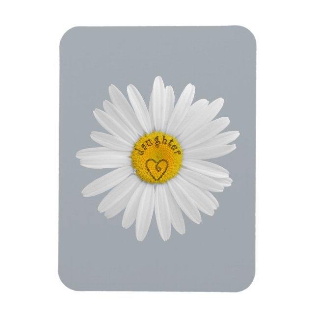 Daisy Flower For Daughter Art Customise Background Magnet (Vertical)