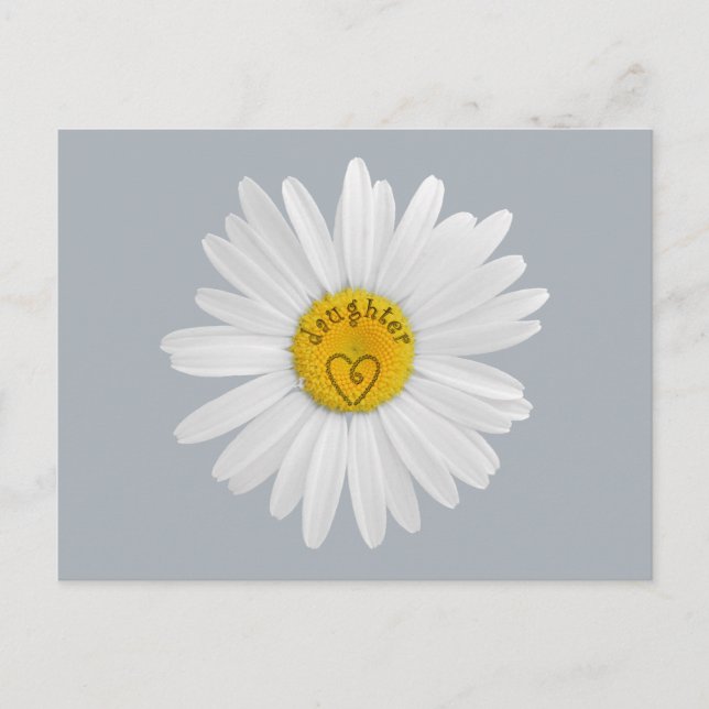 Daisy Flower For Daughter Art Customise Background Postcard (Front)