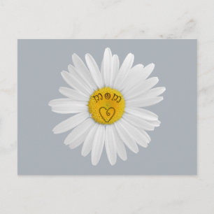 Daisy Flower For Mum Art Customise Background Postcard
