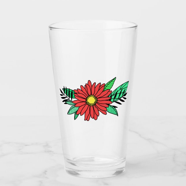 Daisy Flower Glass (Front)