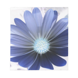 Daisy Flower Glowing Blue Notepad