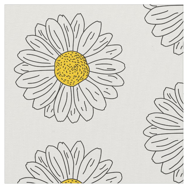 Daisy Flower Hand Fabric (Close Up)