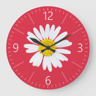 Daisy flower large clock