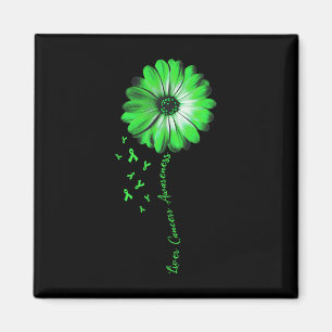 Daisy Flower Liver Cancer Awareness Gifts Magnet