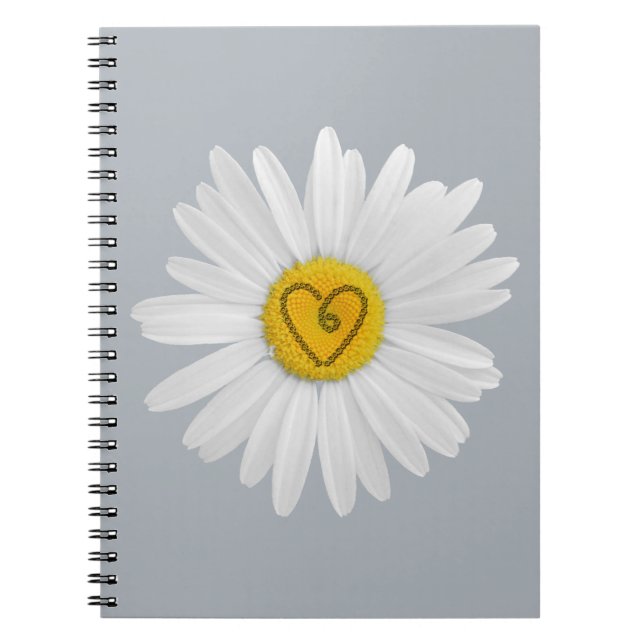 Daisy Flower Love Art Customise Background Notebook (Front)