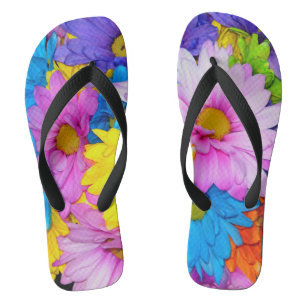 Daisy Flower Mix Flip Flops