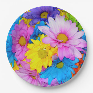 Daisy Flower Mix Paper Plates