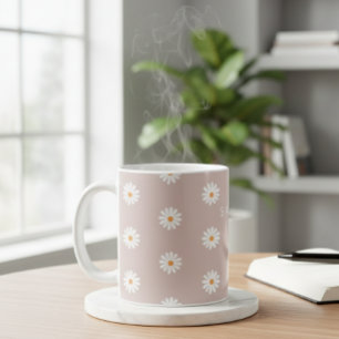 Daisy Flower Mug, Daisy Flower Mug, Custom Daisy  Coffee Mug