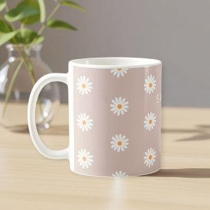 Daisy Flower Mug, Daisy Flower Mug, Custom Daisy  Coffee Mug